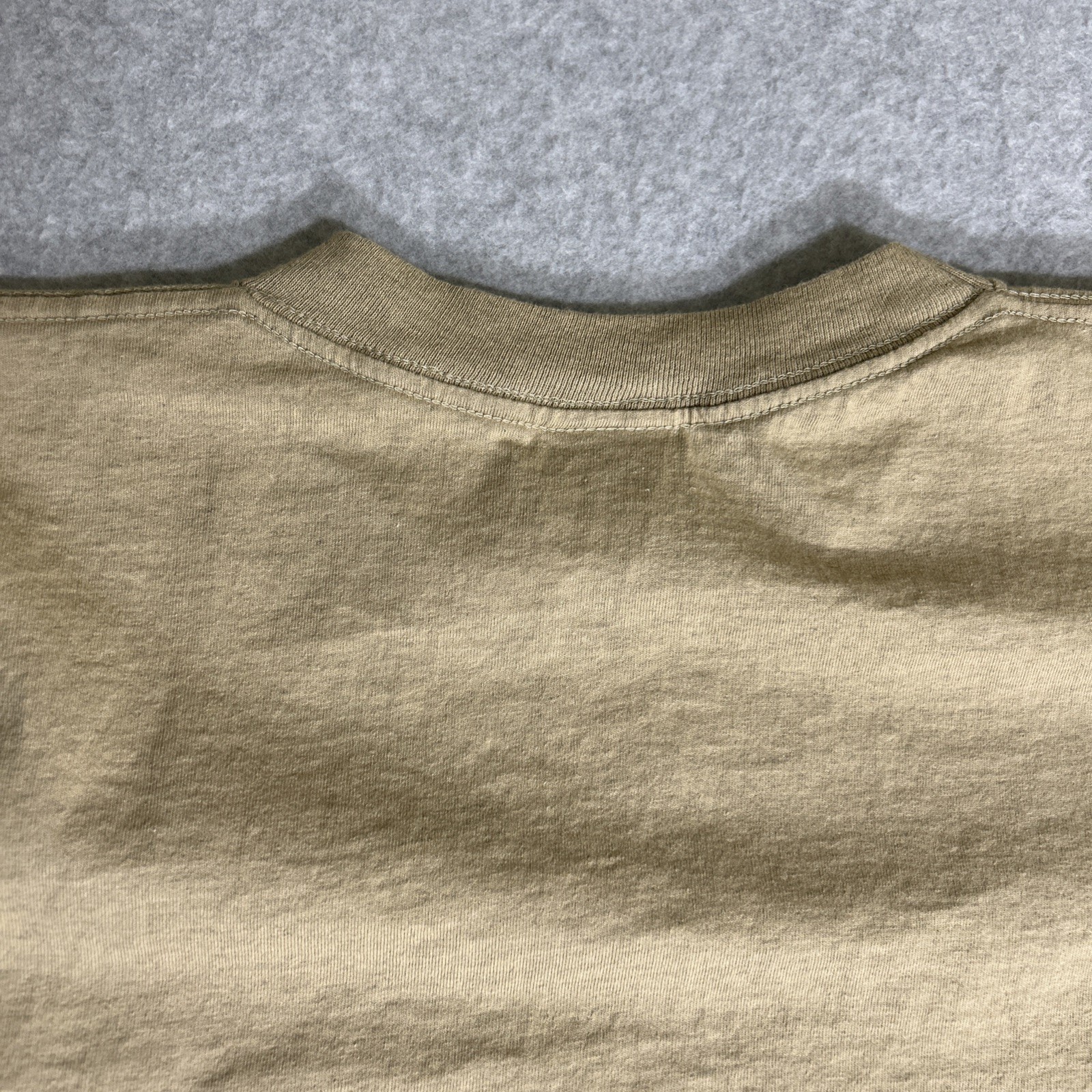Vtg. 80s/90s Alore Single Stitch Blank Tan T-Shirt Small Made in USA Slub Cotton