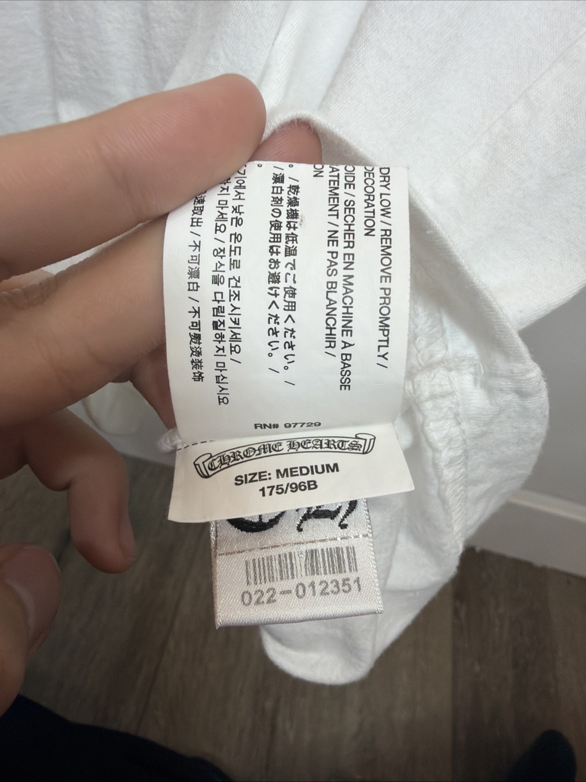 Chrome Hearts White ‘Welcome To Fabulous Las Vegas’ T-Shirt Size Medium