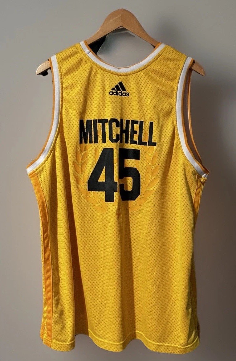 Adidas Bel-Air Academy Jersey Mitchell 45 Basketball Men XXL Yellow D.O.N. Tank