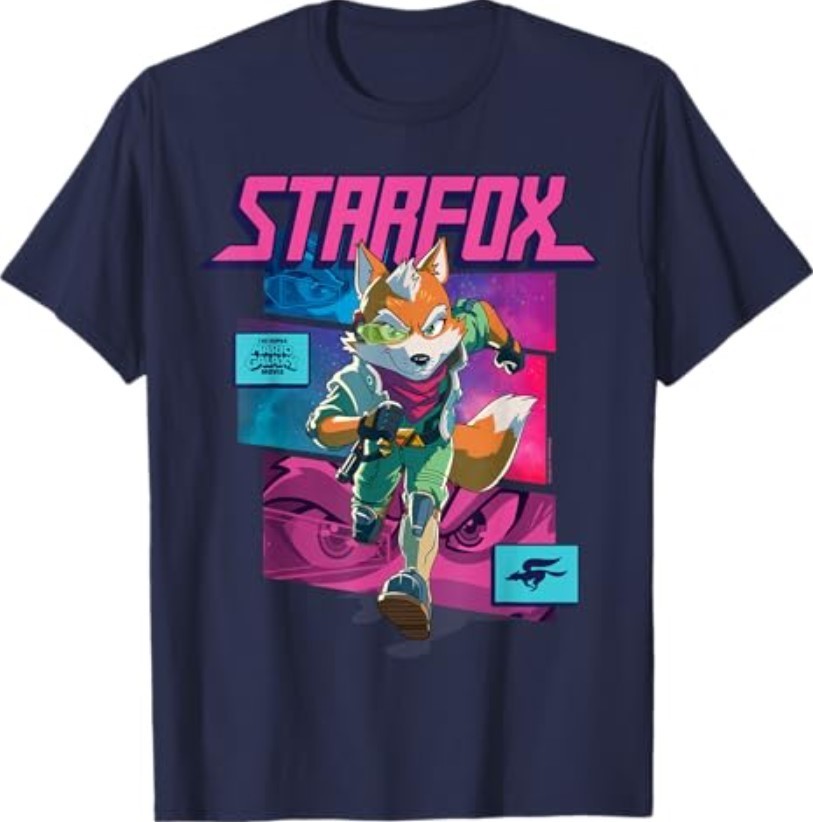 The Super Mario Galaxy Movie Starfox Fox McCloud Action T-Shirt