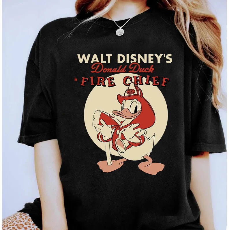 Disney Donald Duck Fire Chief Shirt, Mickey And Friends, Disney Family