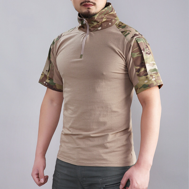 Mens Tactical T-Shirt Long Sleeve Us Army Military Combat Shirts Hiking