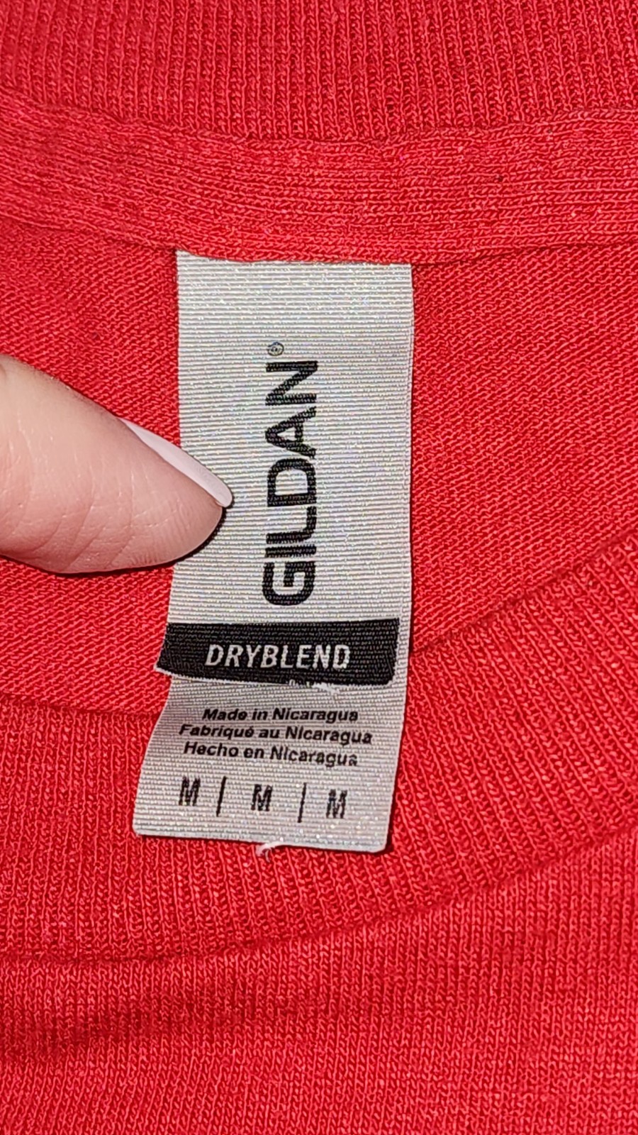 Gildan M Red Crew Neck Tee T-Shirt BG Crown Graphic Print Short Sleeves