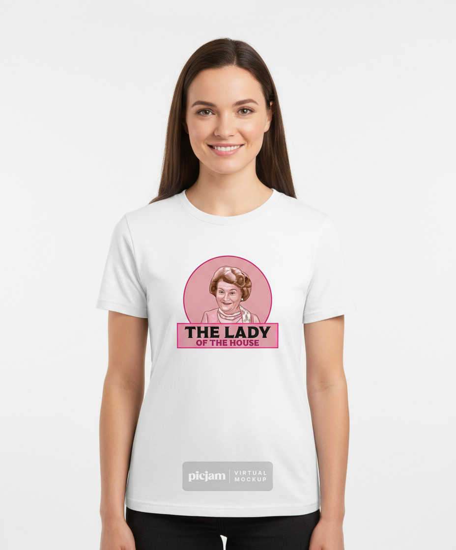 MEN WOMEN TEE TSHIRT SUBLIMATION 100% POLYESTER BUCKET LADY OF THE HOUSE
