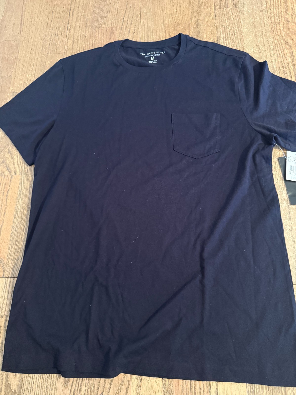 The Men’s Store at Bloomingdales Solid T Shirt Men’s top M True Navy cotton
