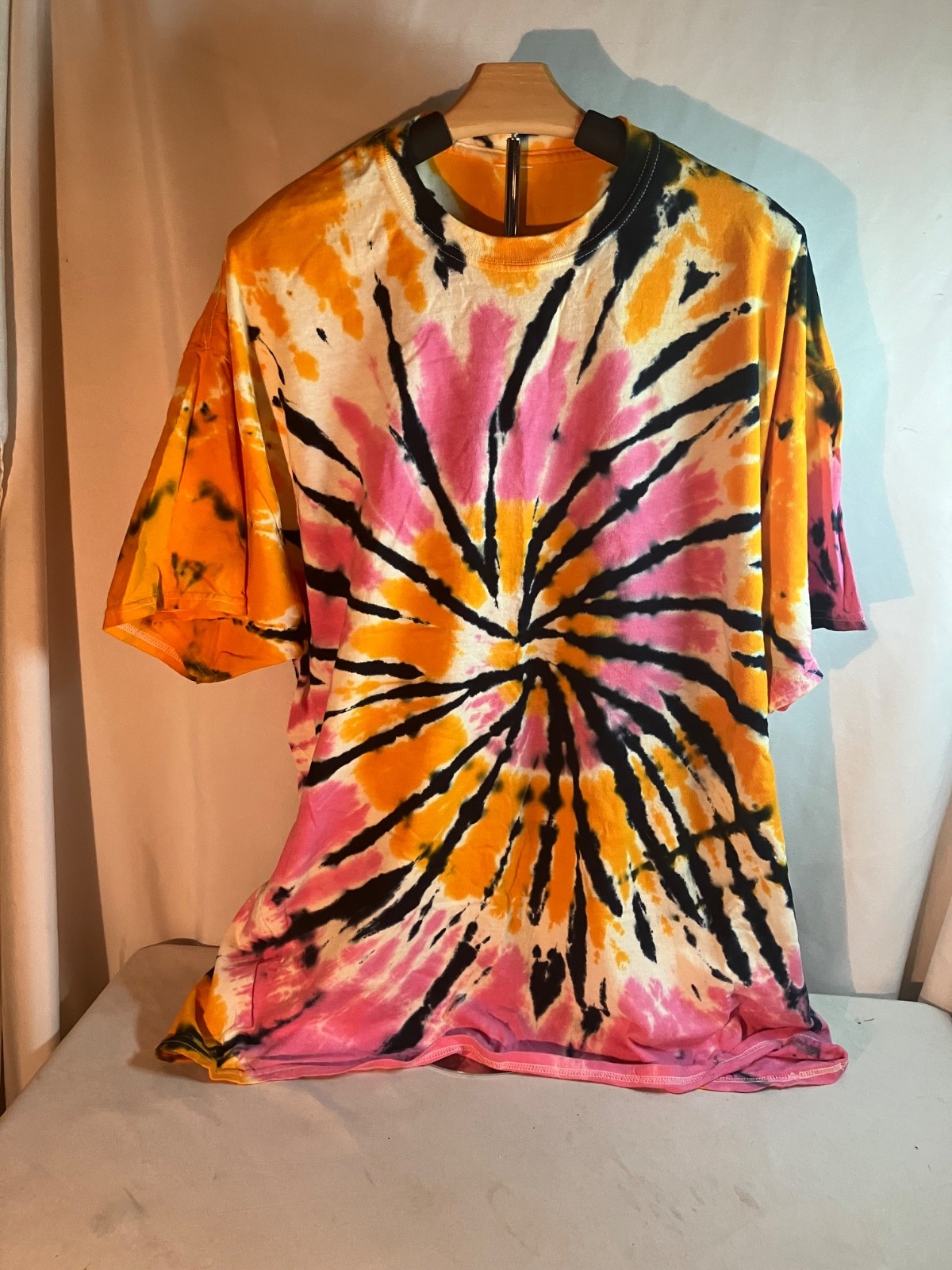 DIY Multi-Colored Tie-Dye Cotton T-Shirt Men’s Size XL