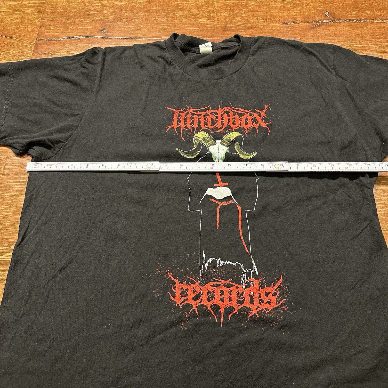 Lunchbox Records T Shirt Mens L Black Short Sleeve Band Punk Rock Goth Music