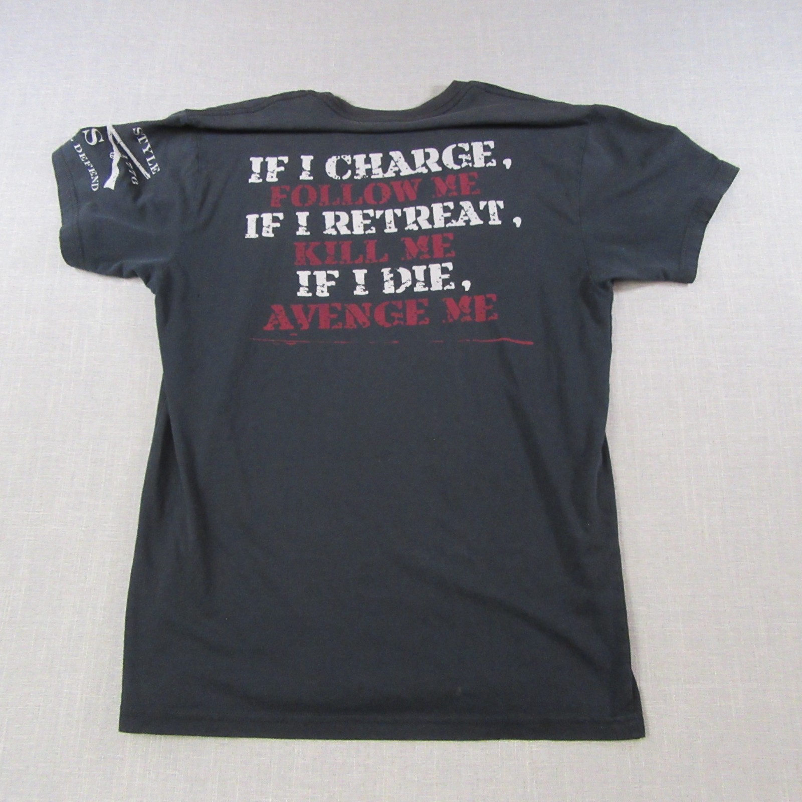 Grunt Style This We’ll Defend American Flag T Shirt Mens Medium Black Patriotic