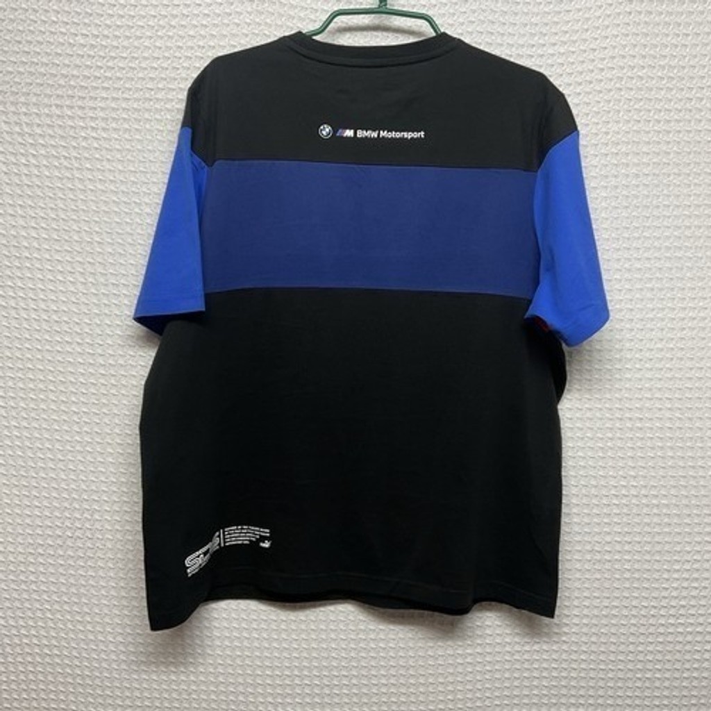 NWOT Puma BMW Motorsport SDS Black/Blue Logo Short Sleeve T-Shirt Men XL