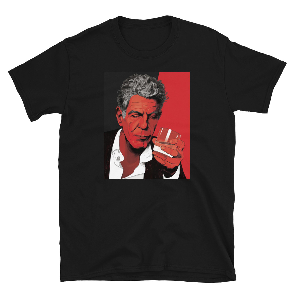 Anthony Bourdain, NYC, Icon, Kitchen Confidential, Printed T-Shirt