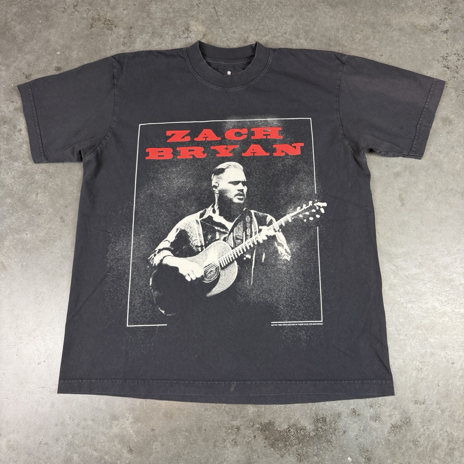Zach Bryan T Shirt Mens Large Black Country Music Preowned
