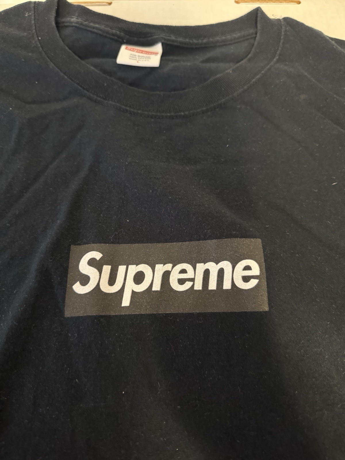 Supreme Black Box Logo T Shirt Friends And Family Size Large