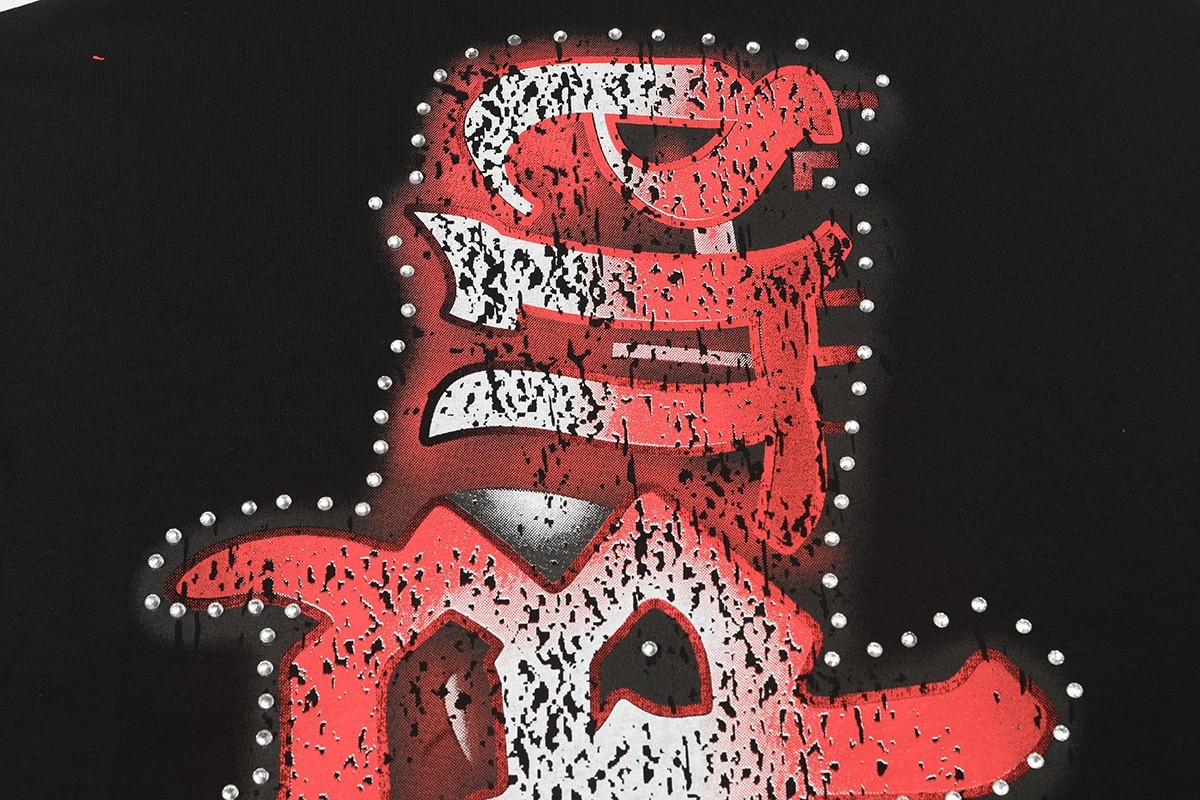 NEW Mixed Emotion Angel Rhinestone Sleeveless Black Graphic Tee