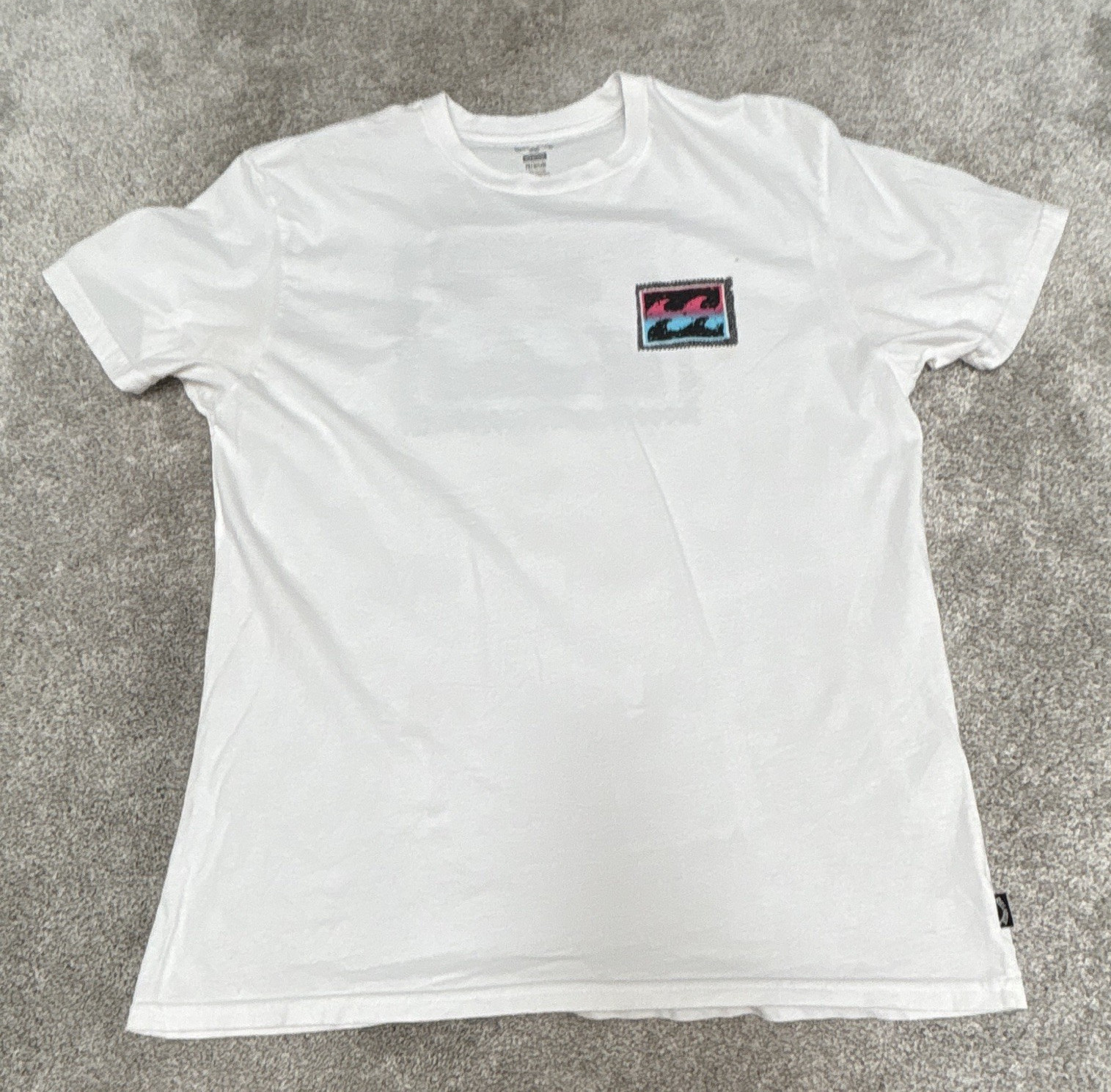 Billabong White Men’s Medium Crew Neck Short Sleeve T-Shirt FREE SHIPPING