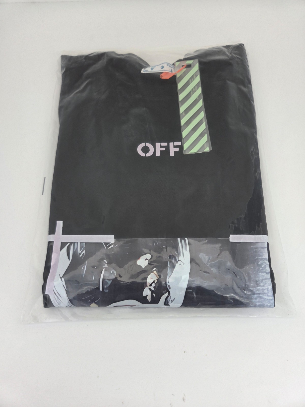 Off Wht Angel Arrow Logo Black Purpe T-Shirt Regular Fit S/M/L/XL T31