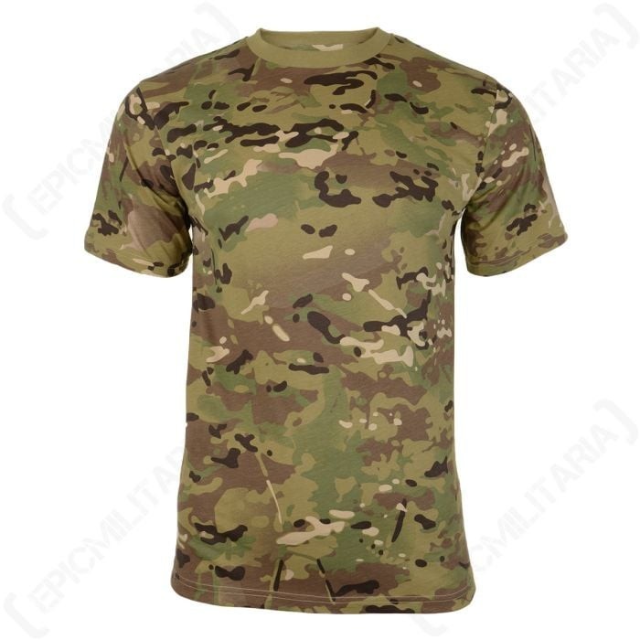 Multitarn Camouflage T-Shirt – 95% Cotton/5% Elastane – Crew Neck