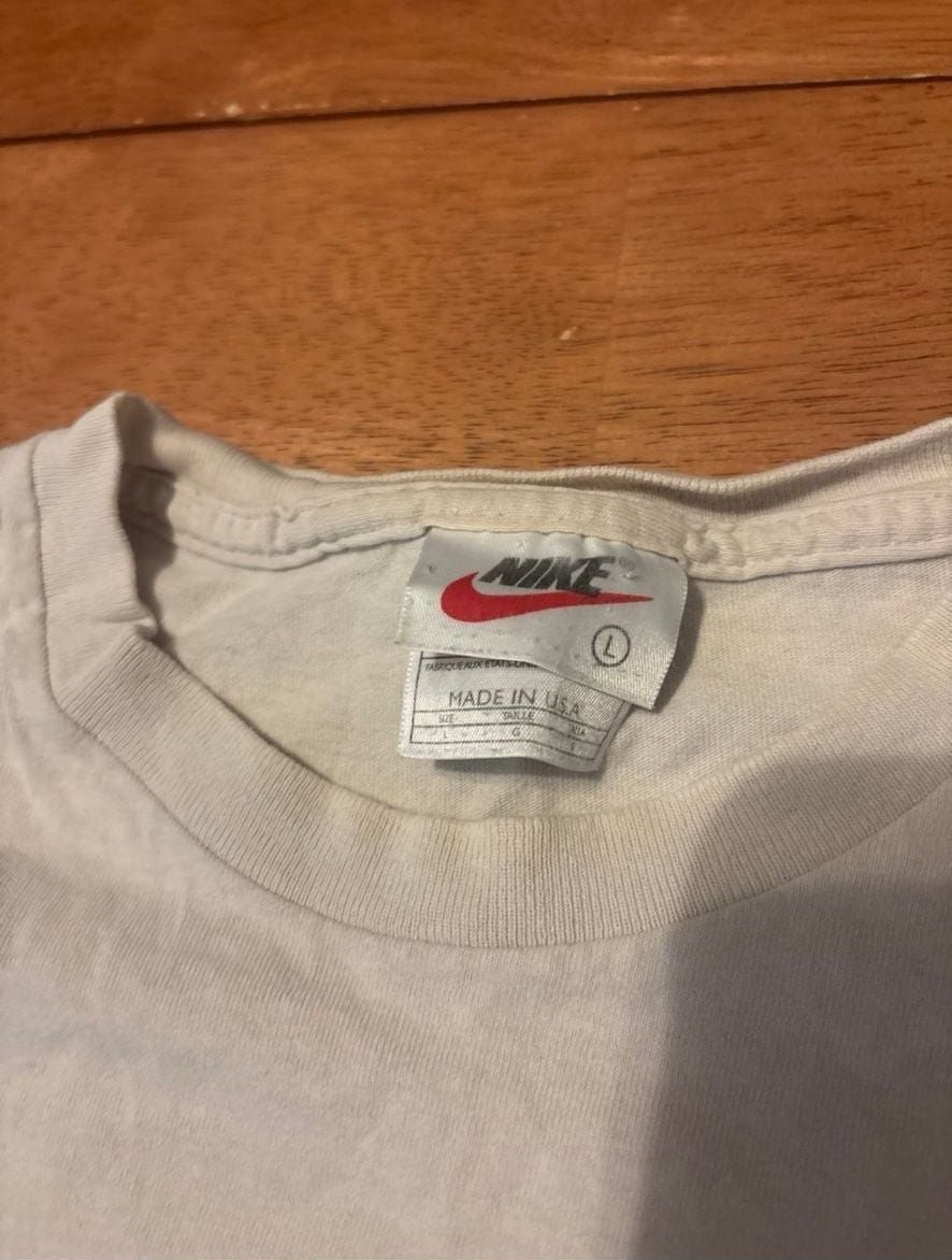 Cream Nike 90s Tiger Woods back graphic tee men’s L Made in USA