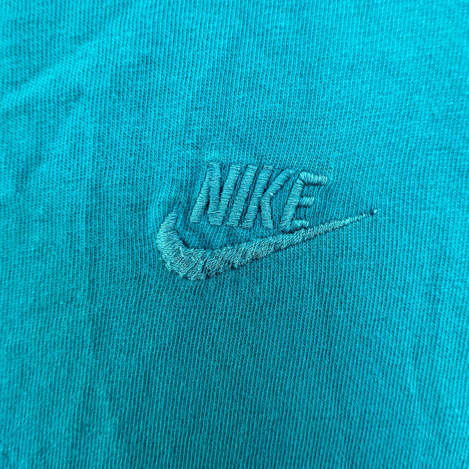 Vintage Nike Shirt Mens Large Blue Solid Embroidered Swoosh 80s 90s Retro