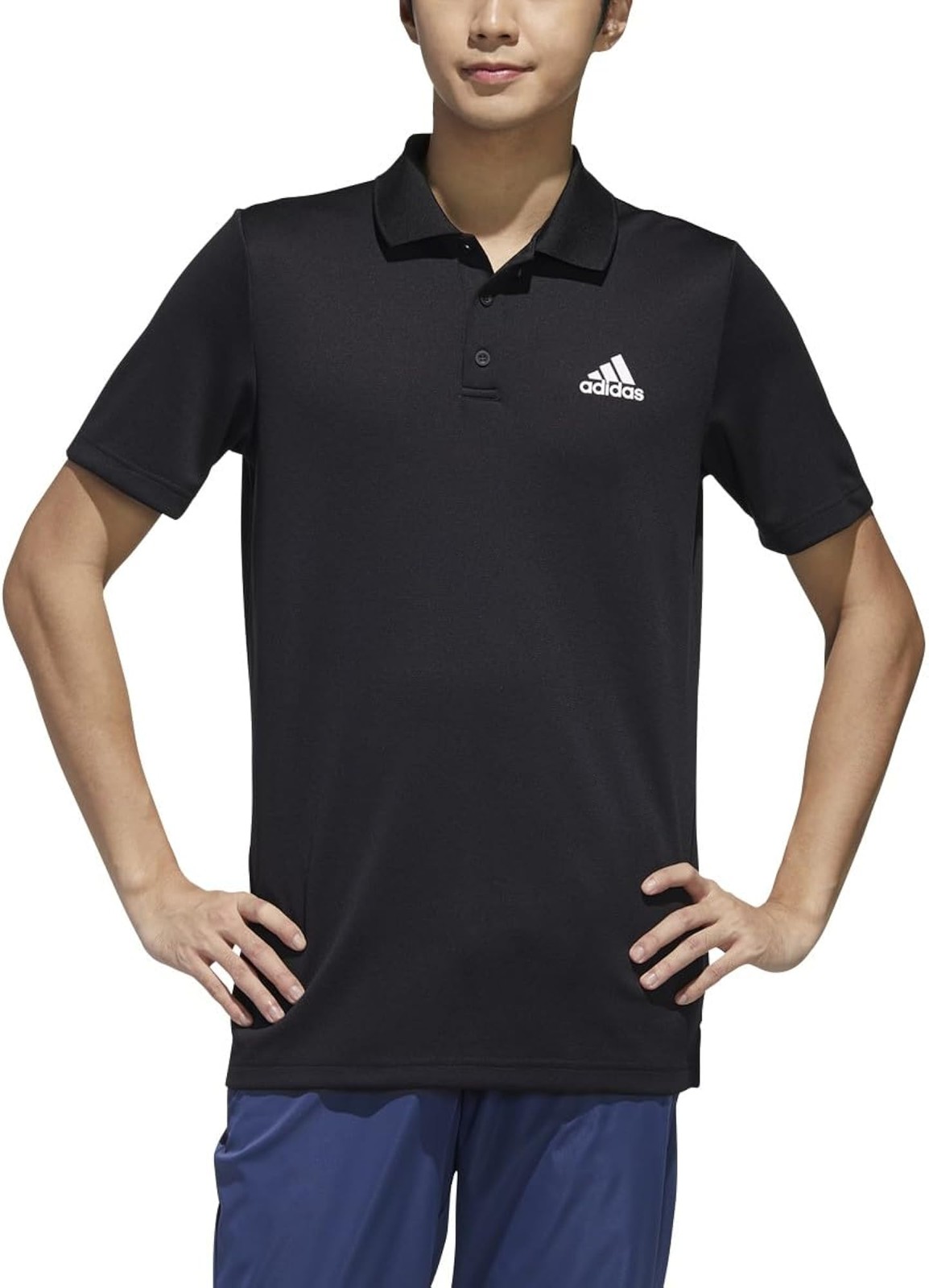 adidas Men’s Designed to Move 3-Stripes Polo Shirt, Pulse Lime – Black/White – S