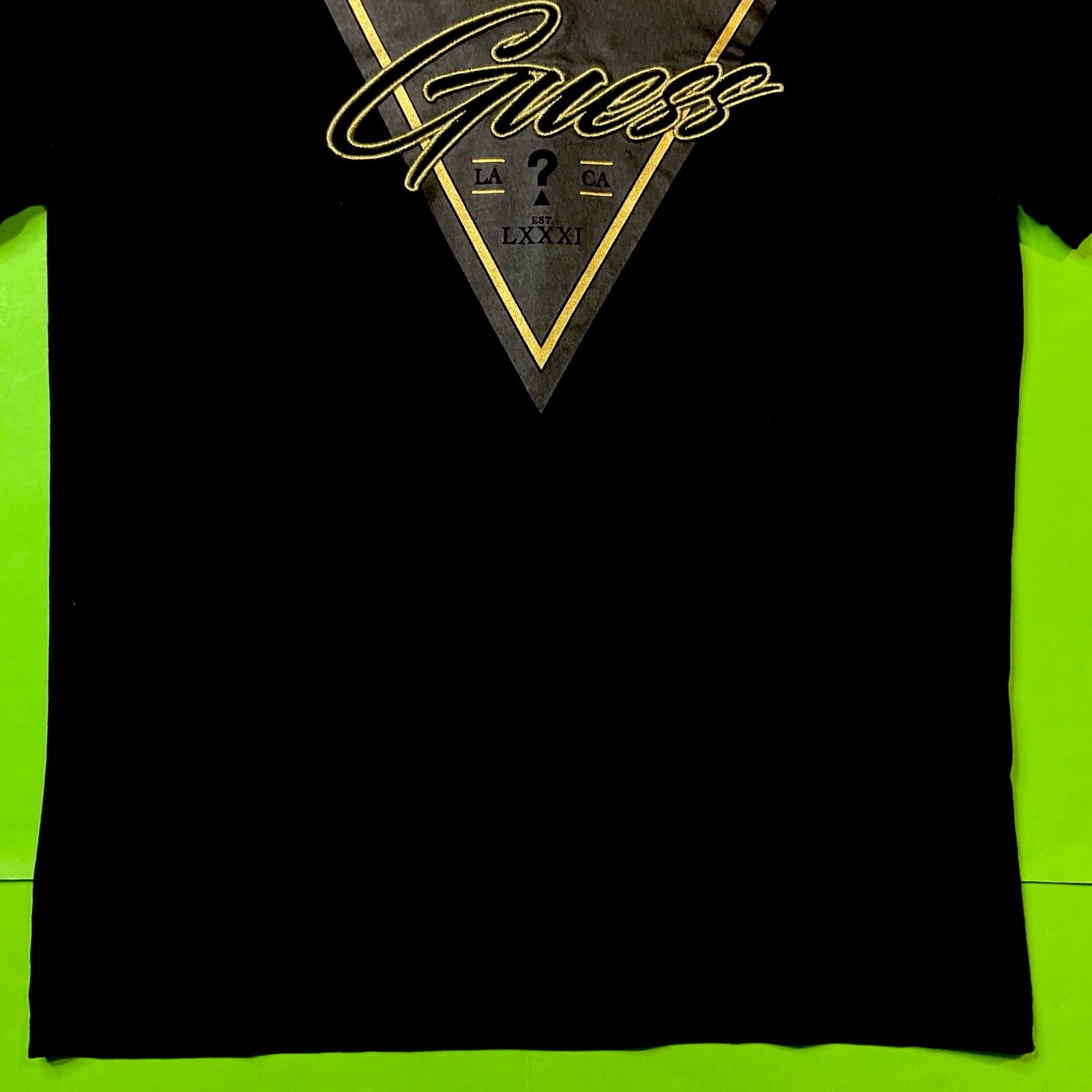 GUESS Los Angeles Men’s Short Sleeve T-Shirt Size LARGE Black 100% Cotton NEW