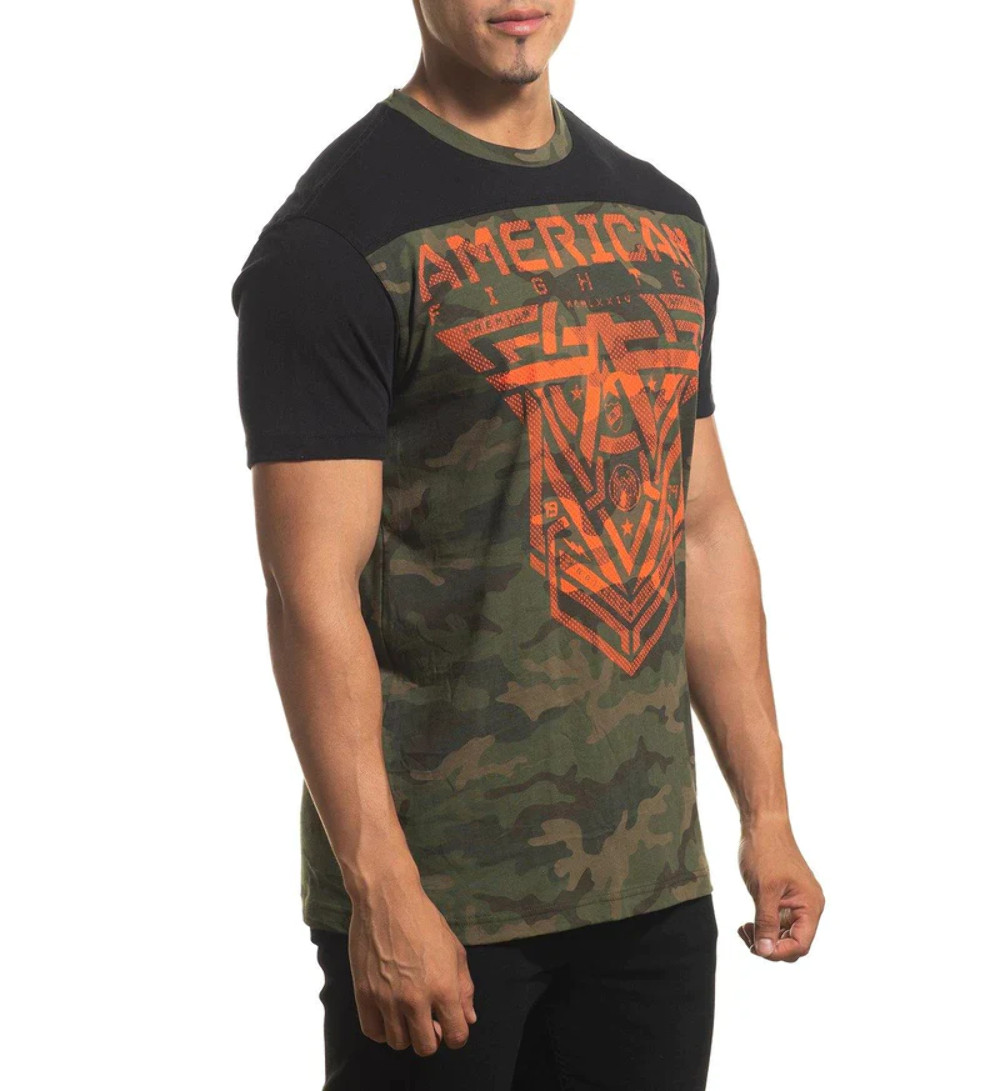 AMERICAN FIGHTER Men’s T-shirt GLOVER Athletic Military Green XS-4XL