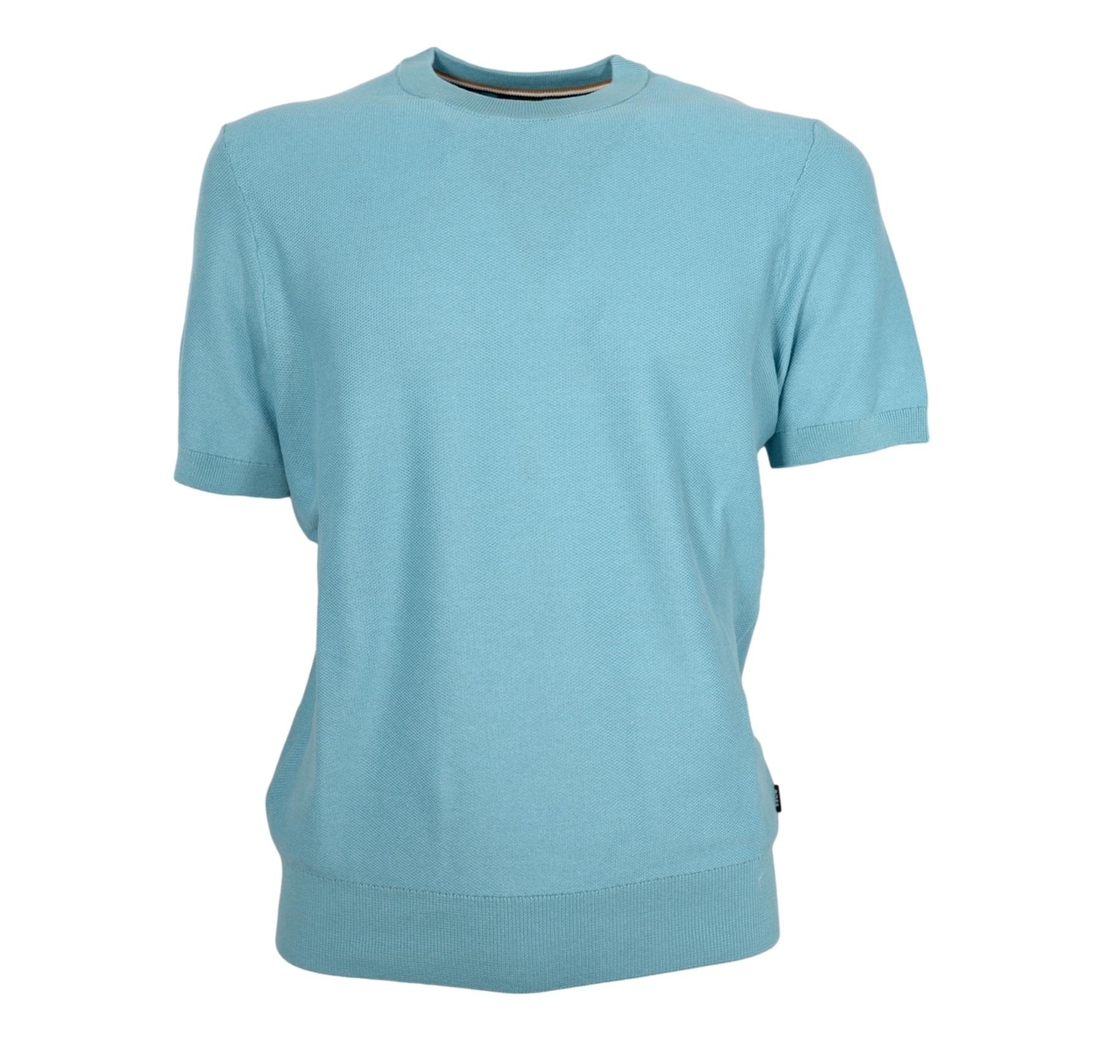 BOSS Maglia Uomo A Maniche Corte Microlavorazione 50511762 Colore Blue Chiaro