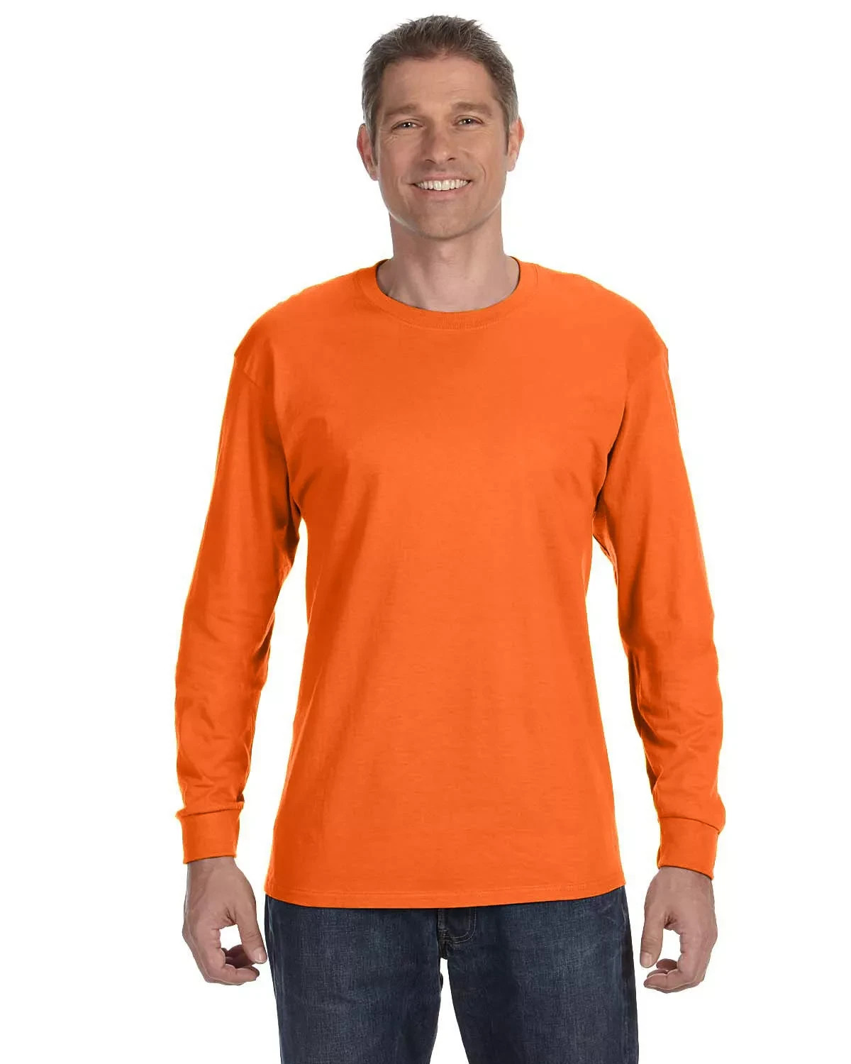 Gildan G540 Men’s Heavy Cotton Preshrunk T Shirt Long Sleeve Crew Neck T-Shirt
