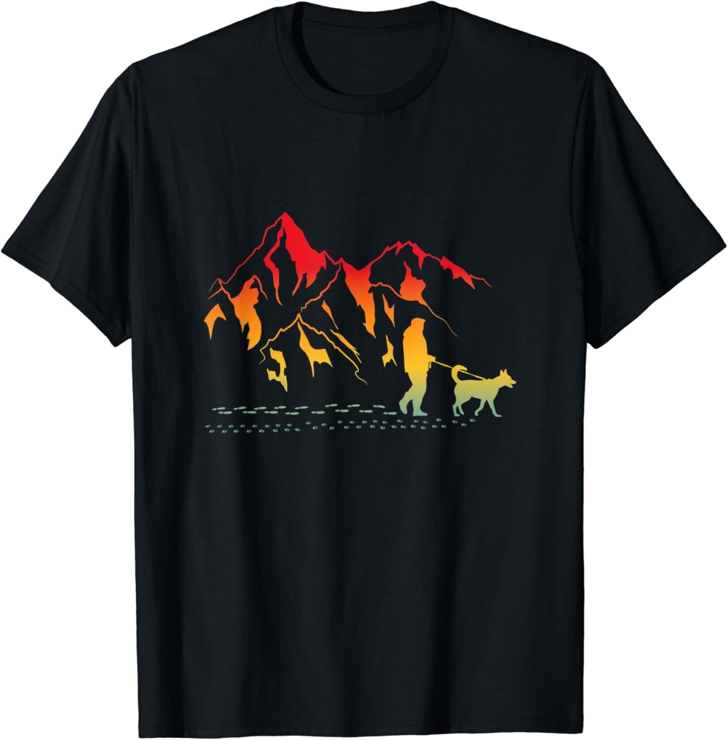 Mountain Dog Walking cute vintage gift for dog owners Unisex T-Shirt