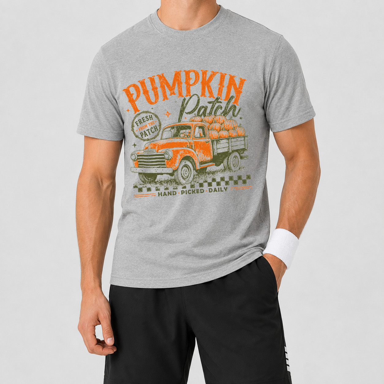 Pumpkin Patch Shirt Vintage Pickup Truck Fall Season Harvest Graphic T-Shirt