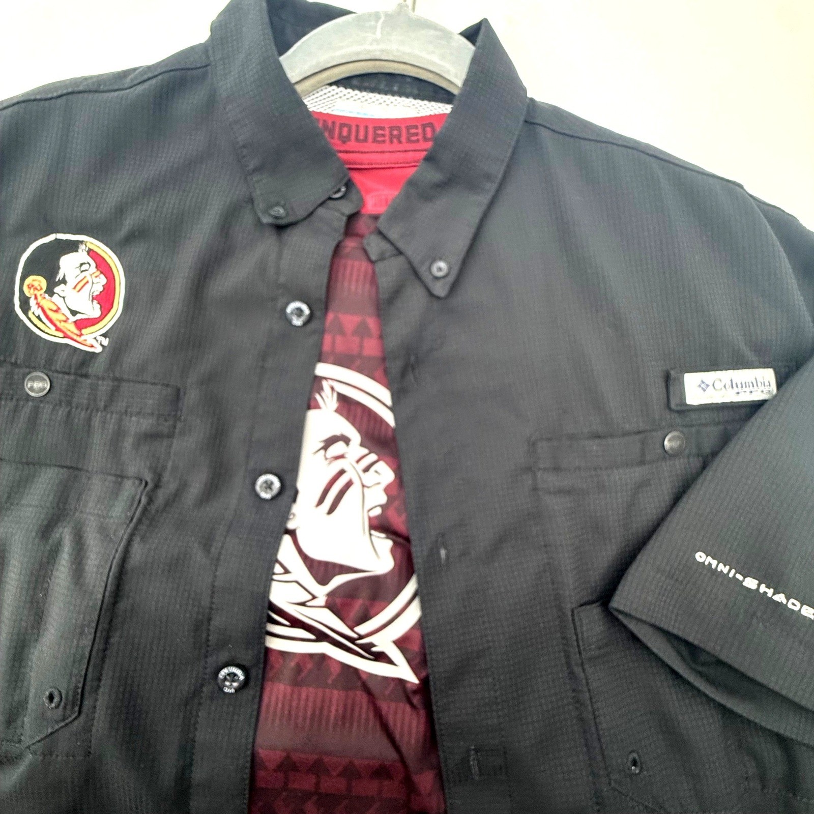 Nike Columbia Florida State Seminoles Shirt Mens Medium Bundle of 2 Dri Fit FSU