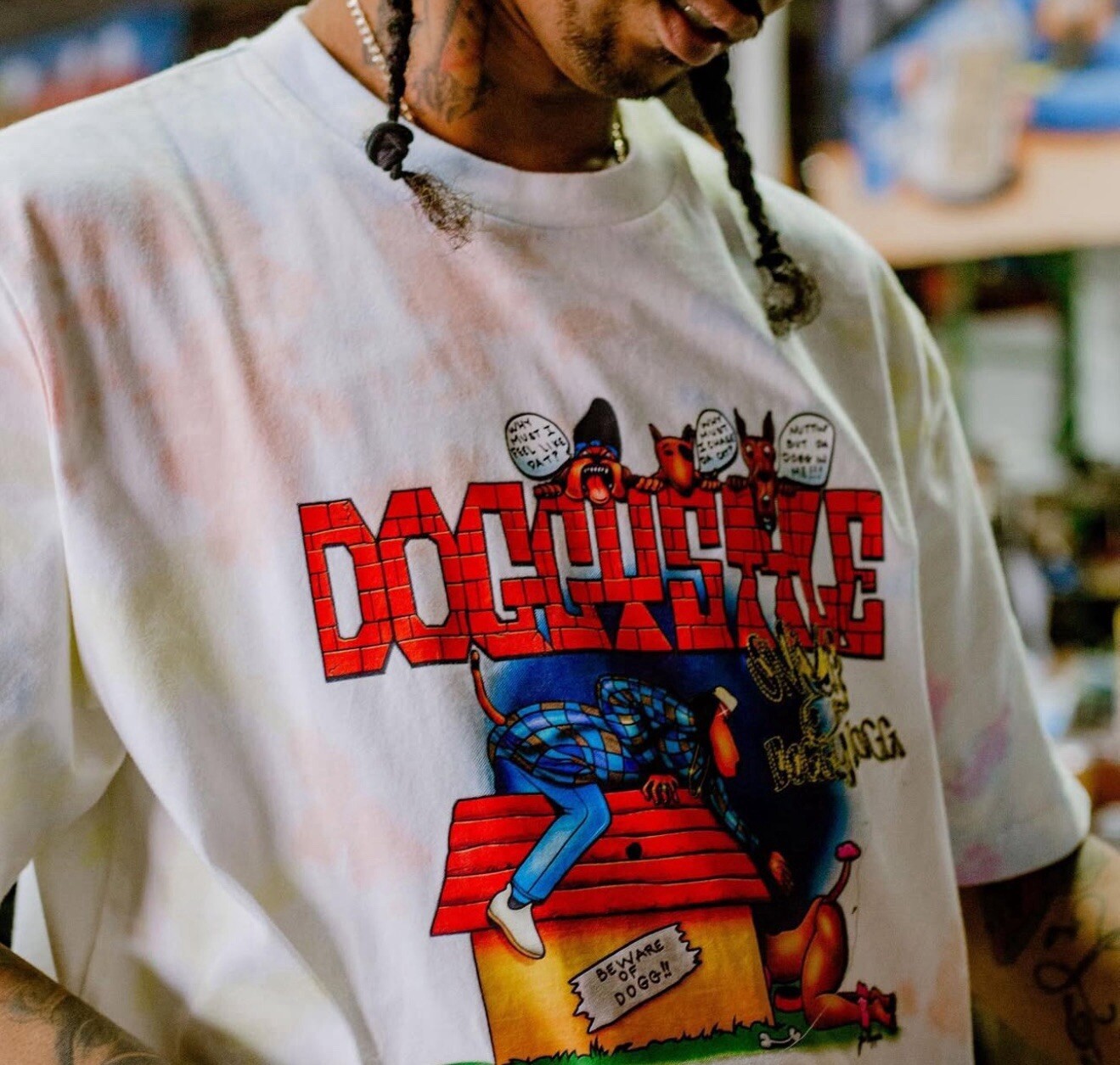 Snoop Dogg Shoe Palace Doggystyle Men’s Shirt XL L S White Joe Cool 90s