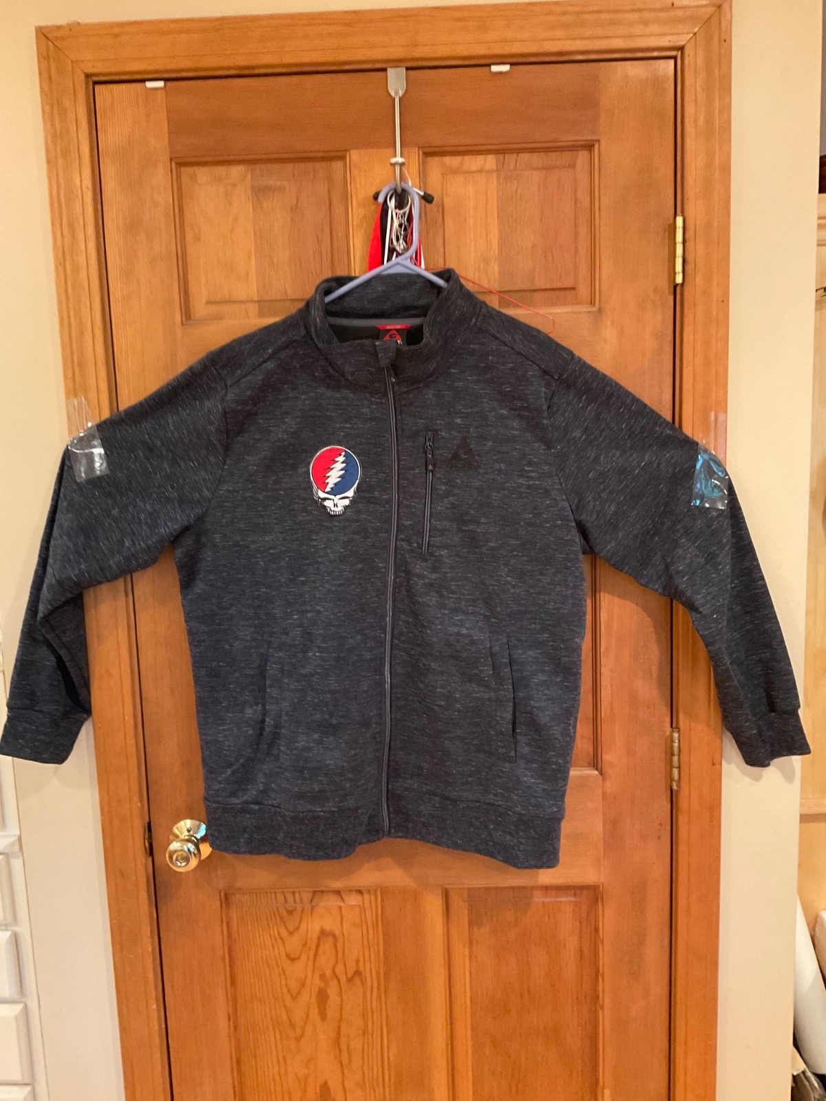 Gerry/Grateful Dead Steal Your Face (patch) Full Zip Jacket Blk Mens 2XXL