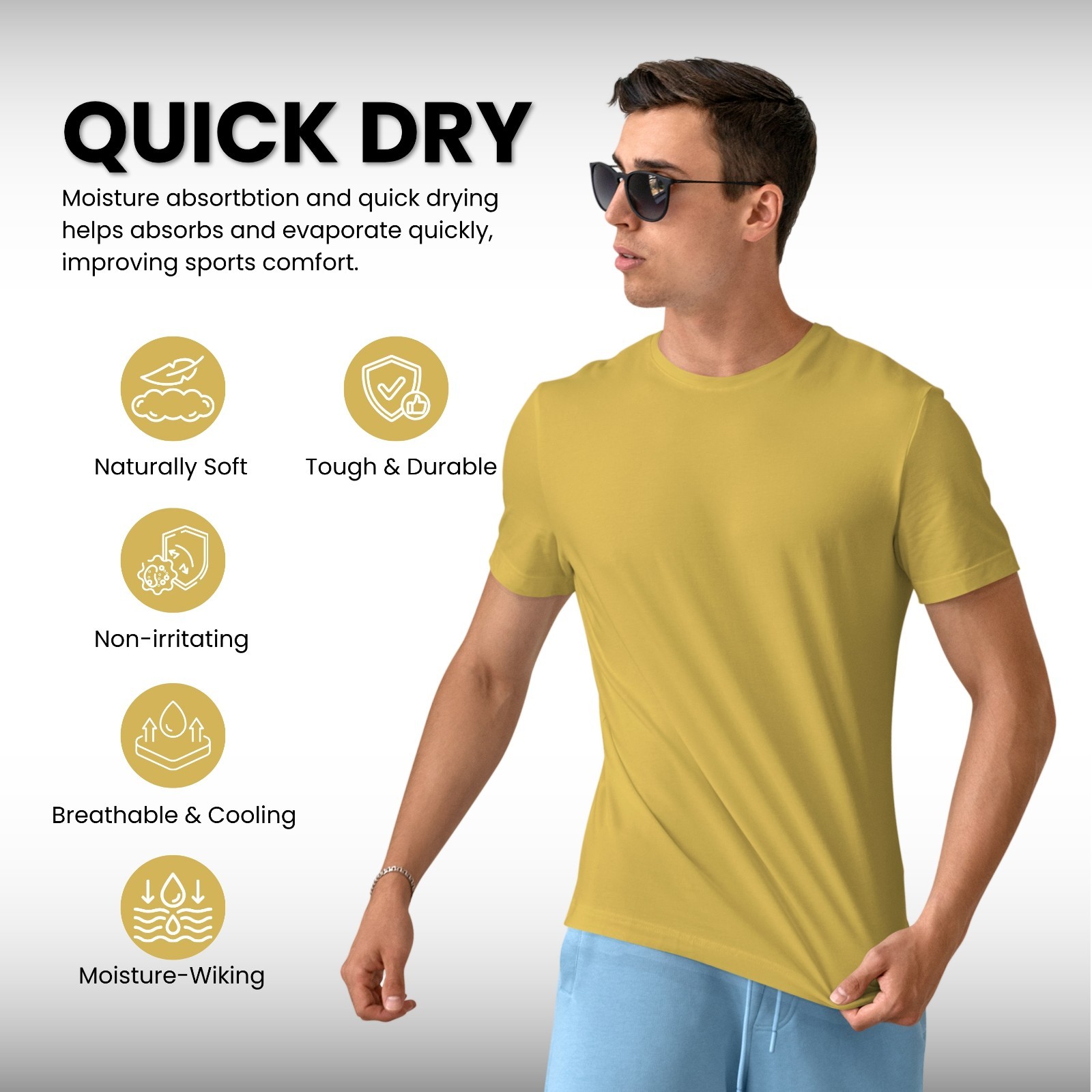 Heavy cotton plain t-shirt men crew neck blank short sleeves tee 1 Pack S-4XL