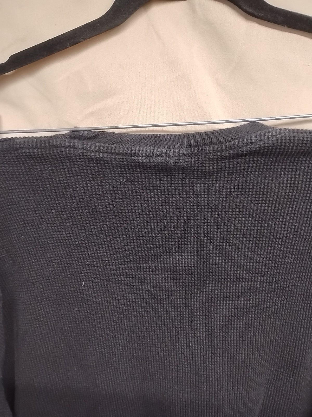 GemRock Heavy Weight Men Size 2XL Black Long Sleeve Waffle Texture Thermal Shirt