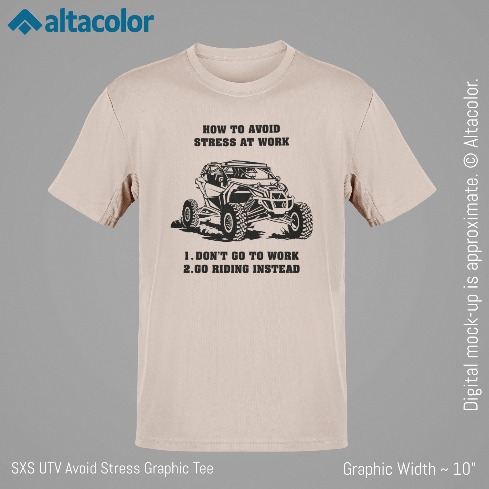 SXS Side-By-Side UTV Graphic Gildan Heavy Tee – Choice of Colours – Perfect Gift