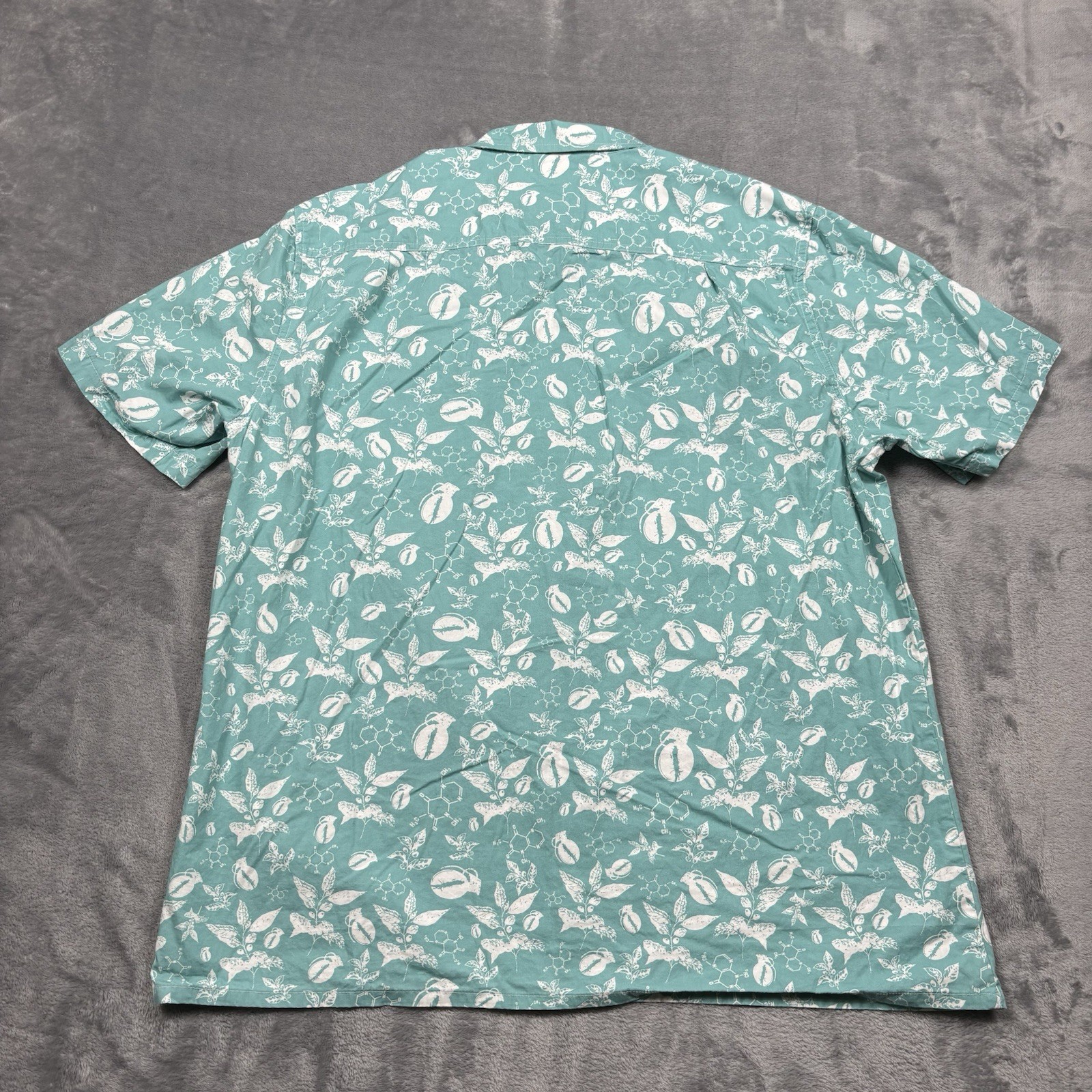 Black Rifle Coffee Company Party Shirt Men’s Size Large Light Blue Coffee AOP