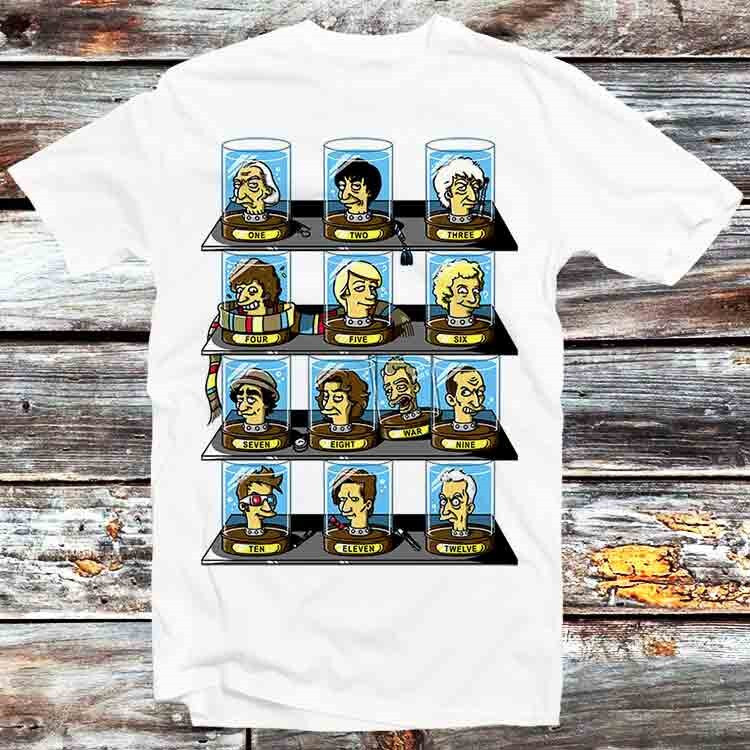 Doctor Who Simpsons Tv Show Parody Thirteen Doctors List T Shirt B471