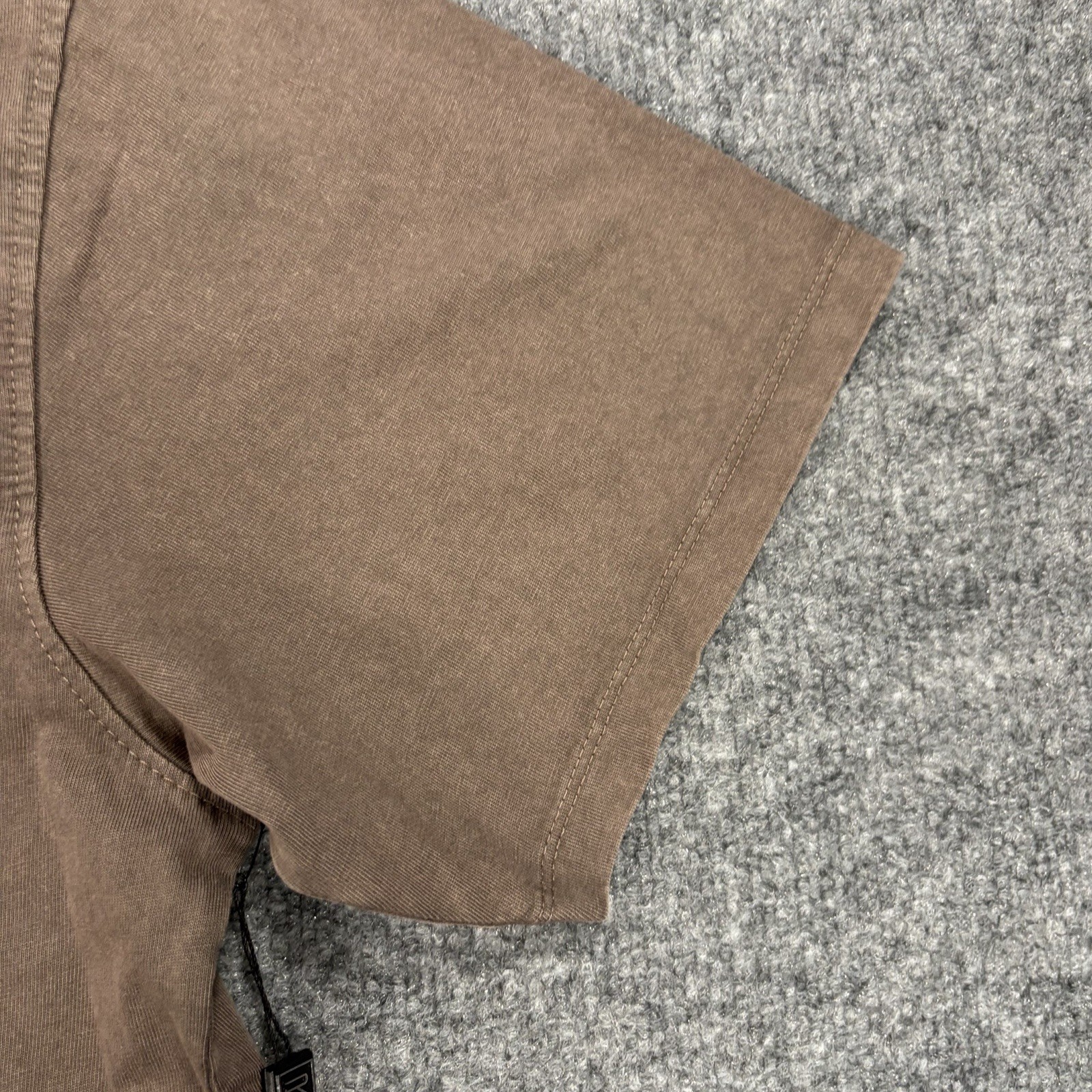 NWT Reserved Supply Mens M Taupe Chocolate Brown Heavyweight Oversized Fit Tee