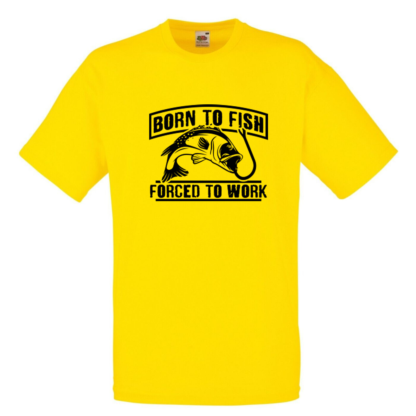 Fishing Forced To Work Fish Humour Novelty T Shirt Various Colours And Sizes