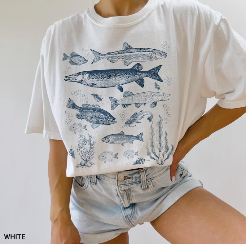 Retro Fisherman Fish Comfort Tee