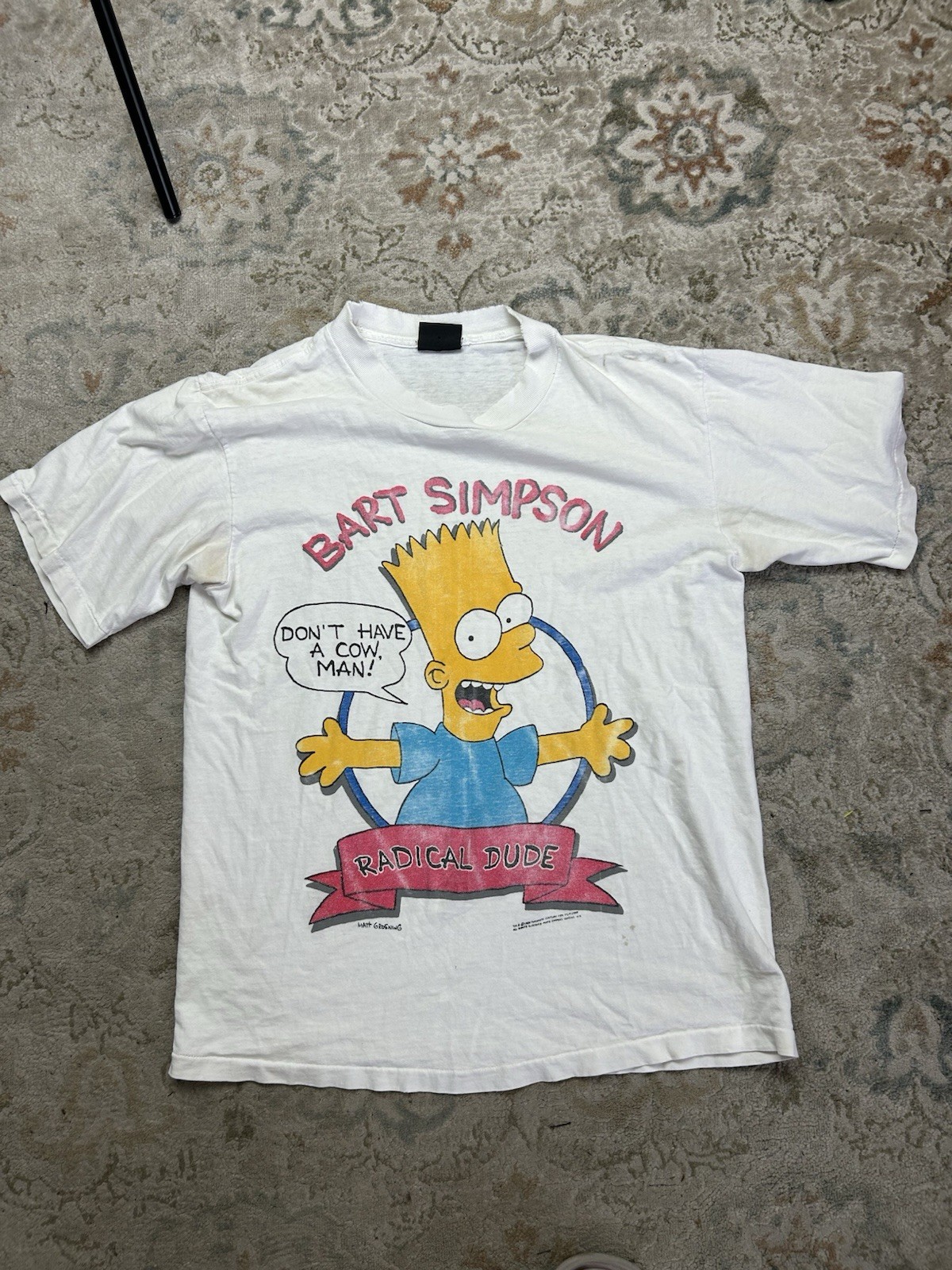 Vintage The Simpsons Bart Simpson Shirt Mens M 80s Graphic Tee 1989 USA