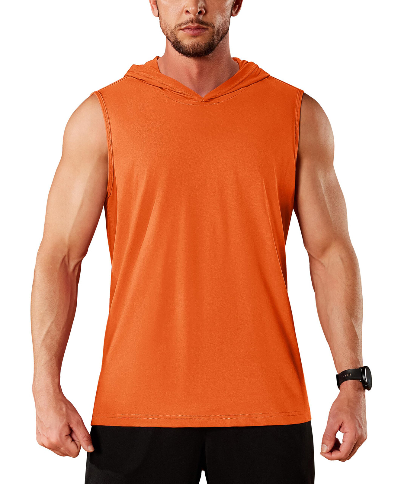 Men’s Casual Workout Hoodie Tank Gym Cotton Sleeveless Quick Dry Muscle T-Shirts