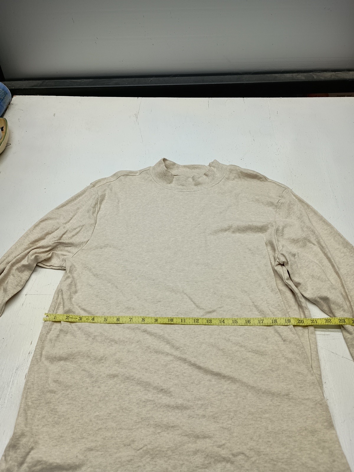 John Ashford Tan Mock Neck Shirt Long Sleeves XL Long Sleeve
