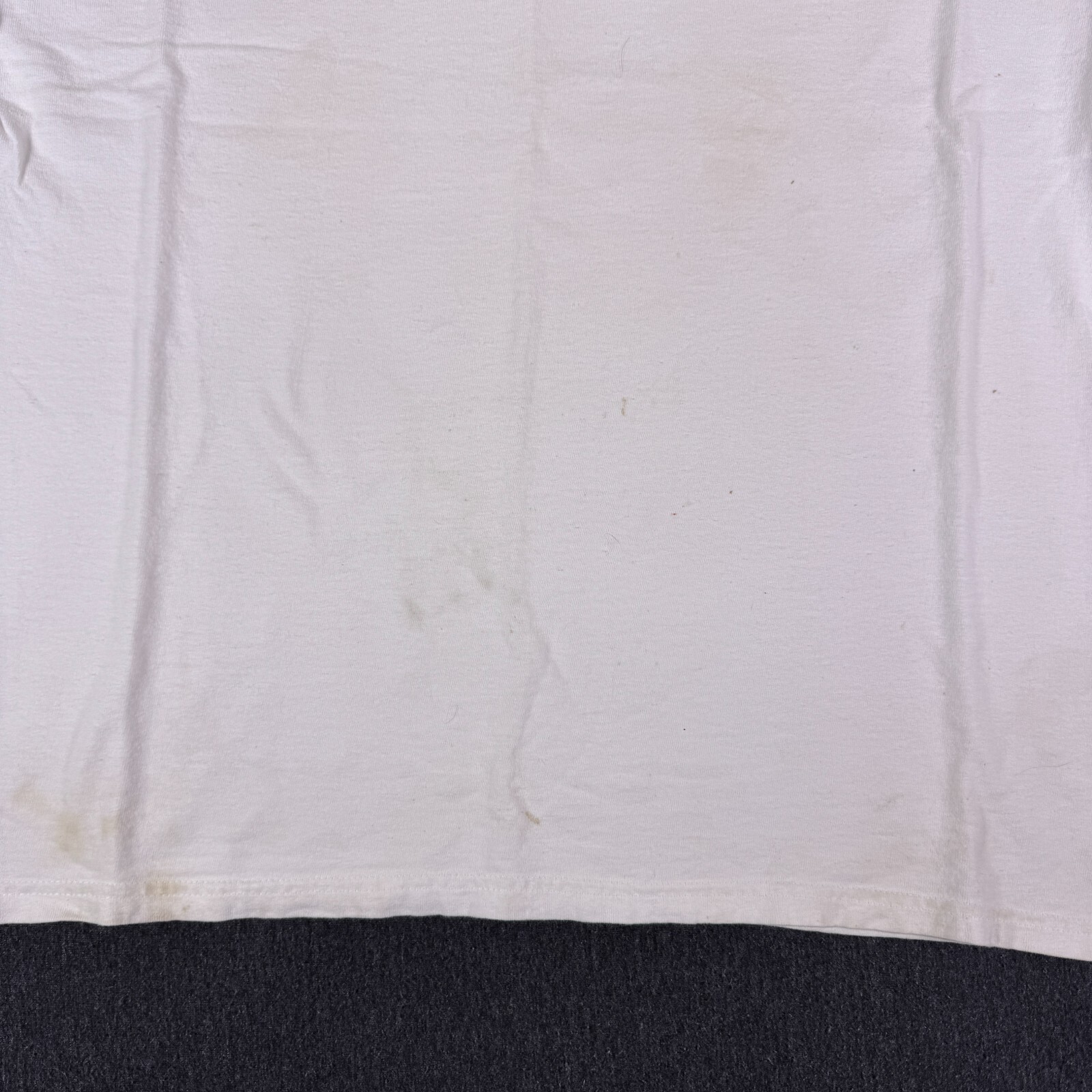 American Vintage Men’s White Car Graphic Print Crew Neck Casual T-Shirt Size L