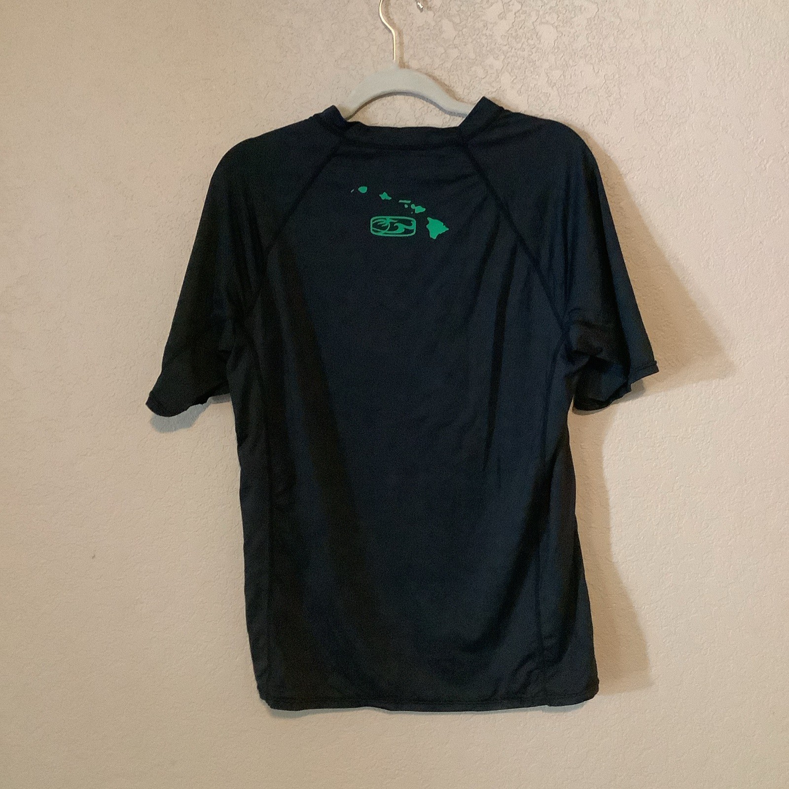 Honolua Surf Co Rash Guard Mens 2XL Black SS Stretch Shirt Beach Hawaii