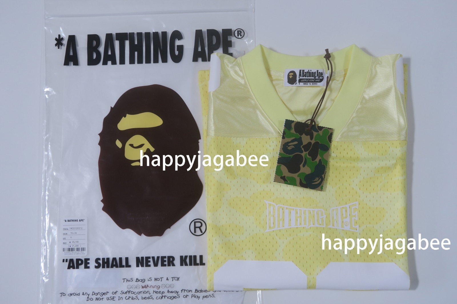 A BATHING APE Men’s SOLID CAMO MULTI LOGO RELAXED FIT FOOTBALL JERSEY TEE rz