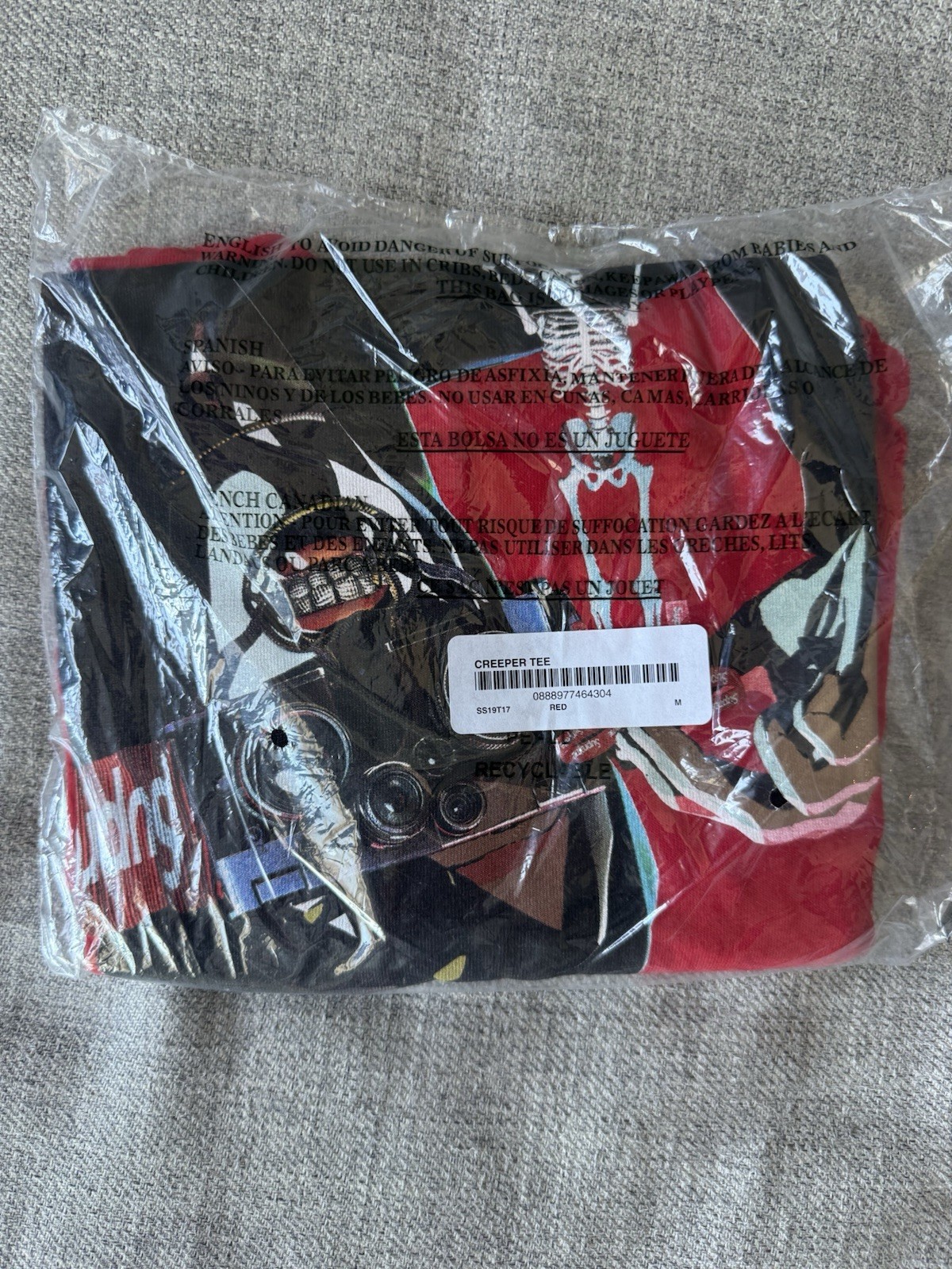 Supreme Creeper Tee Red – Size Medium SS19 NEW In Bag