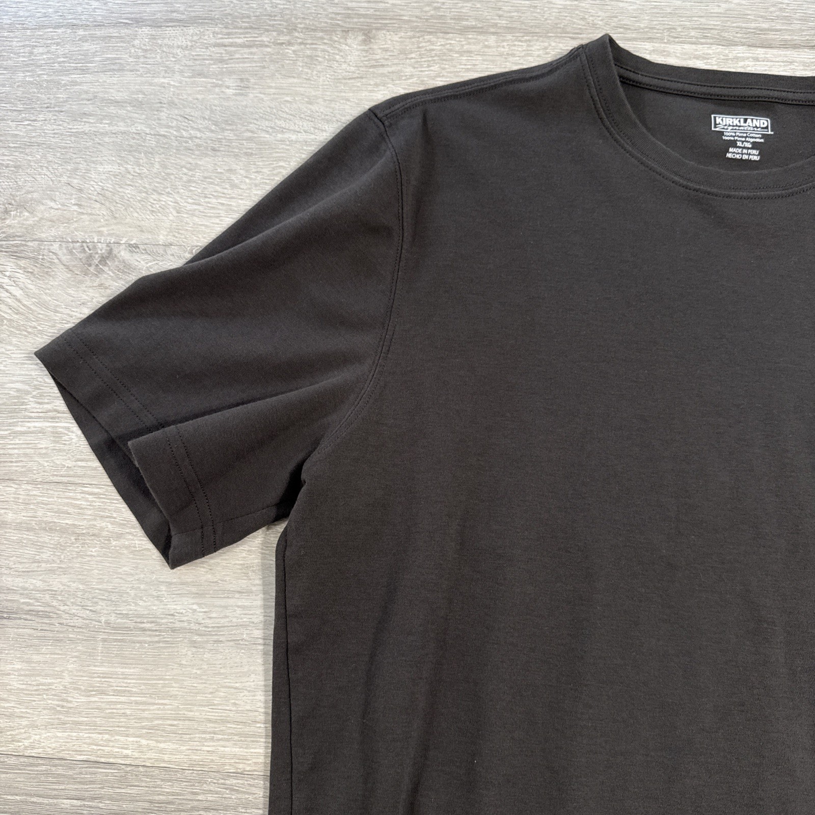 Kirkland Signature Shirt Men’s XL Black Pima Cotton Basic Solid Tee
