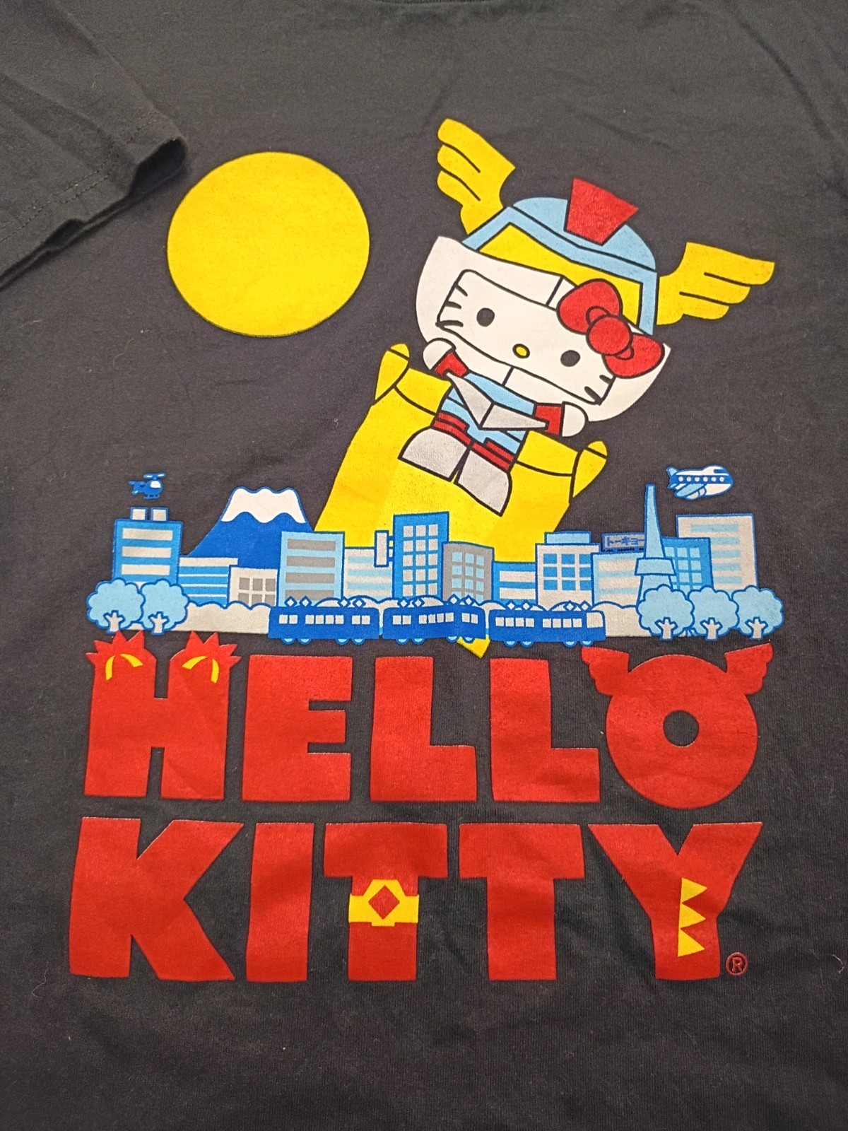 hello kitty kaiju transformers t shirt Size Large
