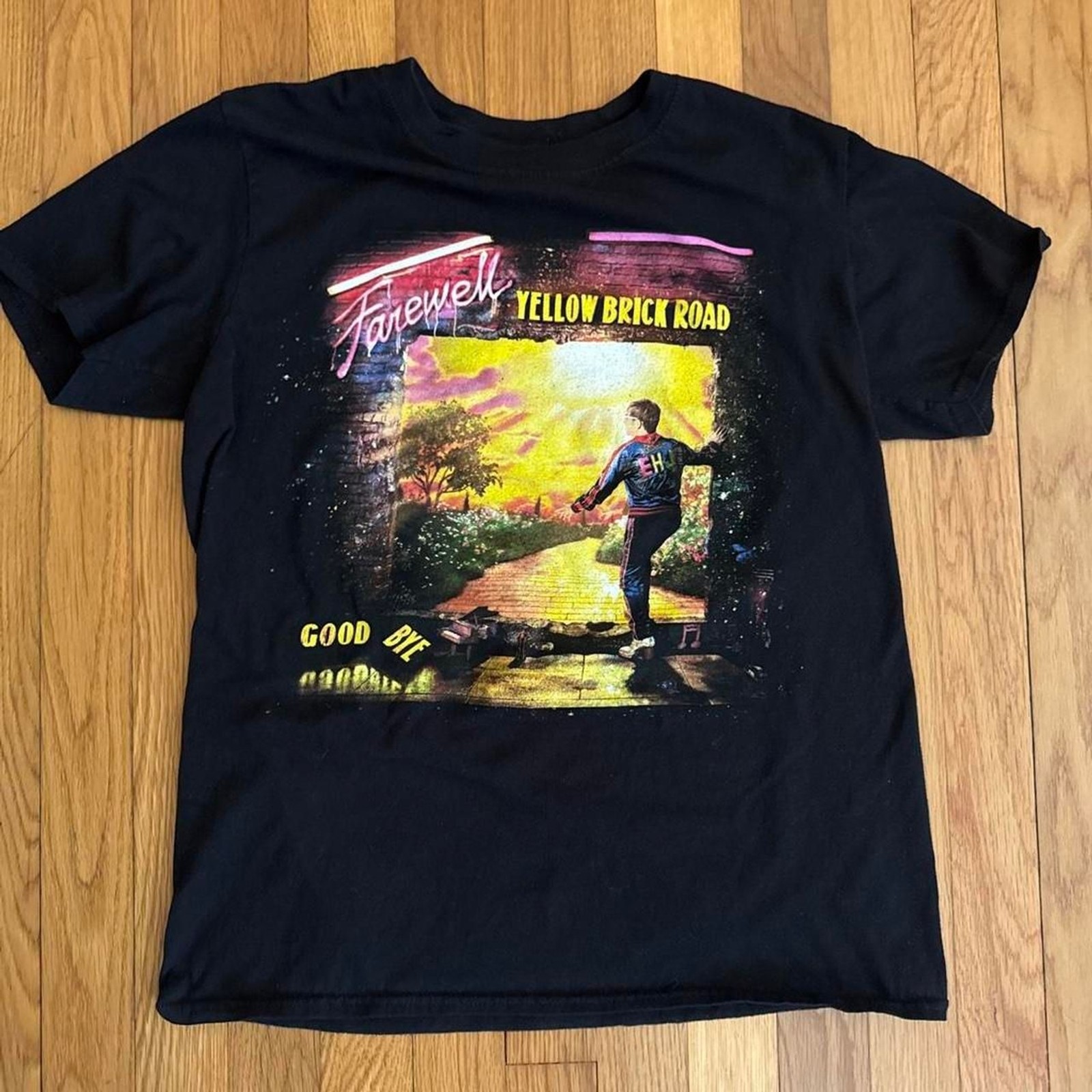 Elton John 2019 Farewell Yellow Brick Road Concert Dates Mens Black T-shirt M